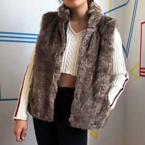 Banana Republic Faux Fur Vest